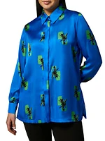 Plus Auronzo Printed Satin Shirt