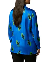 Plus Auronzo Printed Satin Shirt