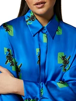 Plus Auronzo Printed Satin Shirt