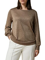 Acqua Rhinestone-Embellished Pullover Sweater