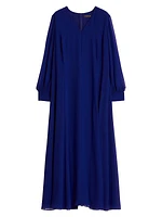 Plus Size Cambio Draped Crepe Georgette Maxi Dress