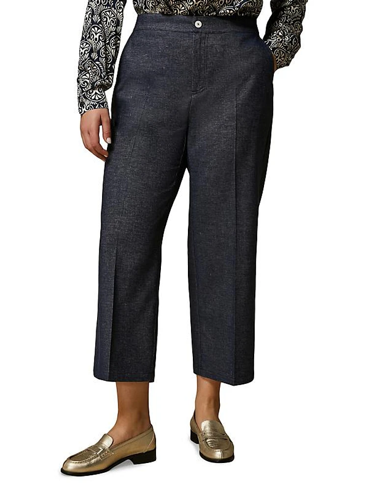 Plus Acciuga Denim-Look Trousers