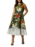 Plus Trento Printed Poplin Dress