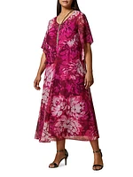 Plus Zenith Silk Georgette Dress