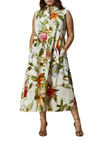 Plus Vadier Cotton Printed Dress