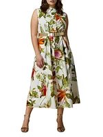 Plus Vadier Cotton Printed Dress