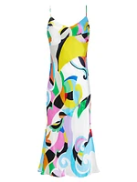 Seridie Kaleidoscope Silk Slip Dress