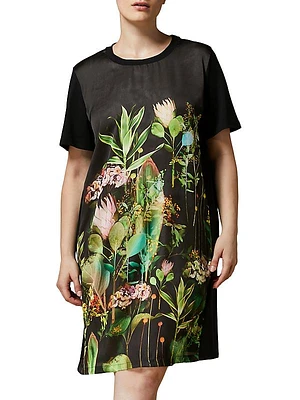 Ezio Floral Short-Sleeve Minidress