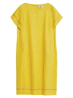 Bartolo Linen Embroidered Midi-Dress