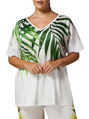 Edam Palm V-Neck T-Shirt