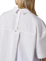 Harry Poplin Elbow-Sleeve Shirt