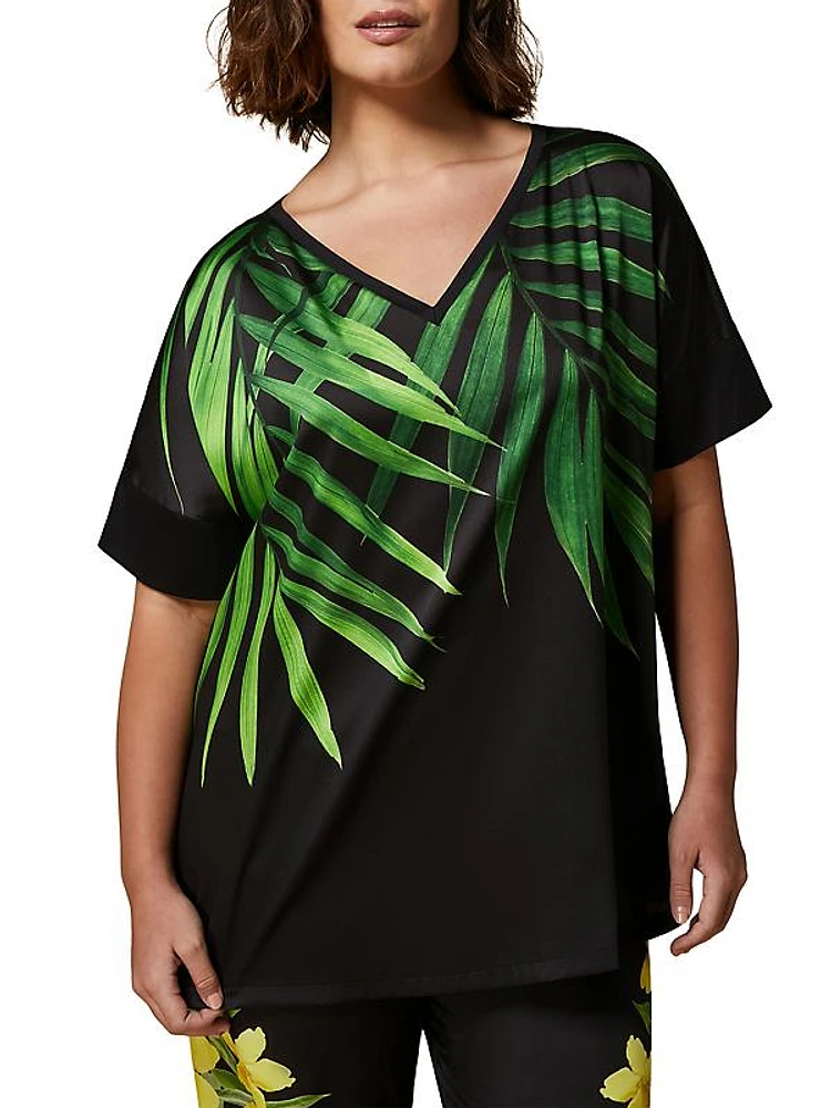 Edam Palm V-Neck T-Shirt