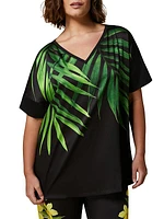 Edam Palm V-Neck T-Shirt