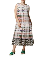 Plus Size Galilea Printed Voile Midi-Dress