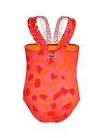 Little Girl's & Leopard One-Piece Swimsuit