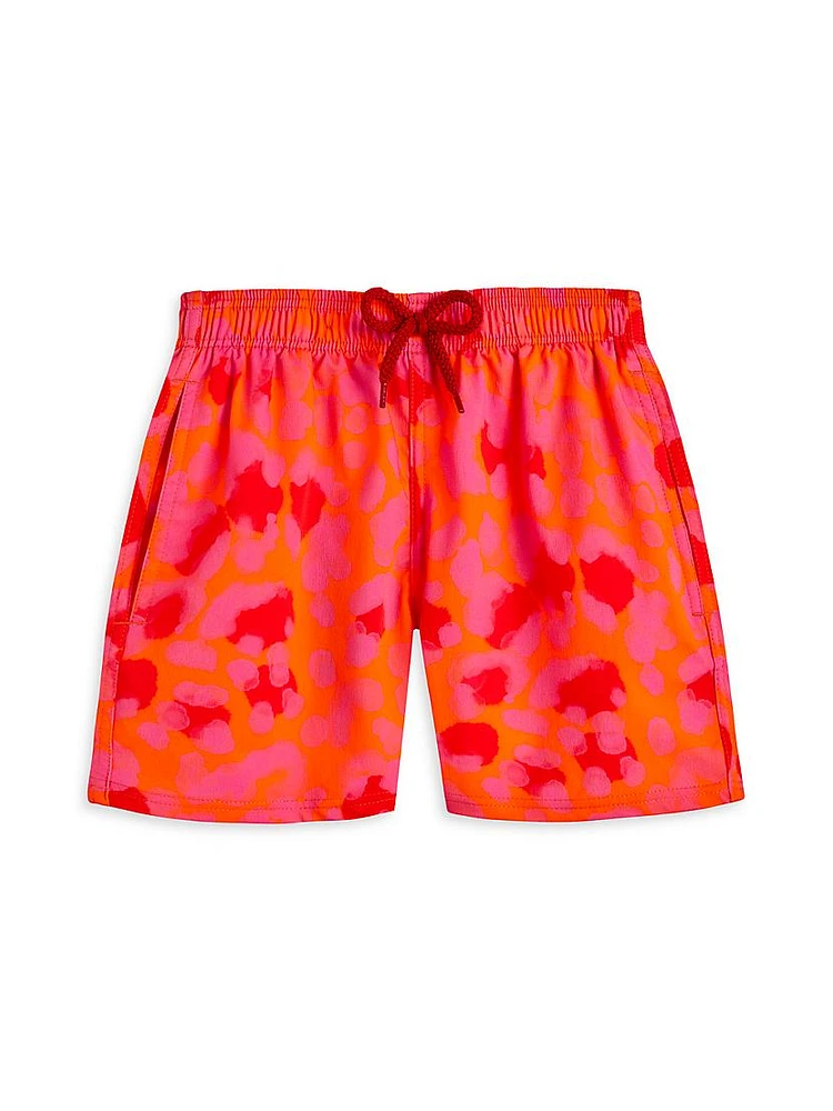 Little Boy's & Leopard Swim Trunks