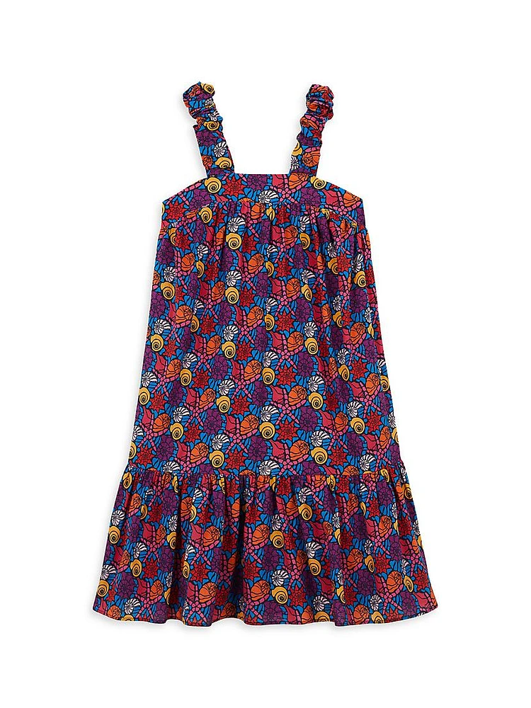 Little Girl's & Noum Seashell Print Dress