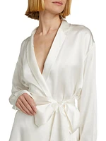 Relaxed Silk Wrap Shirt