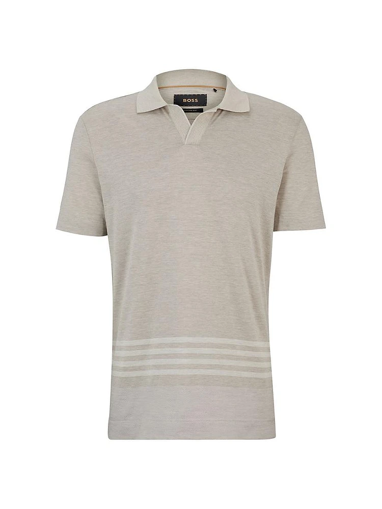 Cotton-Silk Polo T-Shirt