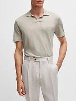 Cotton-Silk Polo T-Shirt