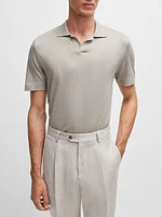 Cotton-Silk Polo T-Shirt