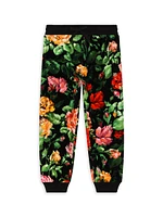 Little Girl's & Floral Velour Joggers