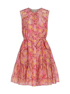 Pixie Cotton-Silk Voile Minidress