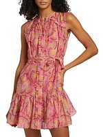 Pixie Cotton-Silk Voile Minidress