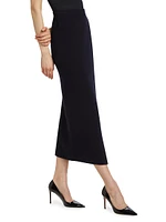 Umbria Wool-Cashmere Midi-Skirt