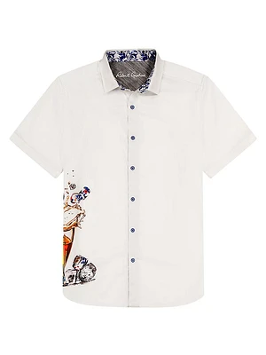 Ice & Dice Printed Button-Front Shirt