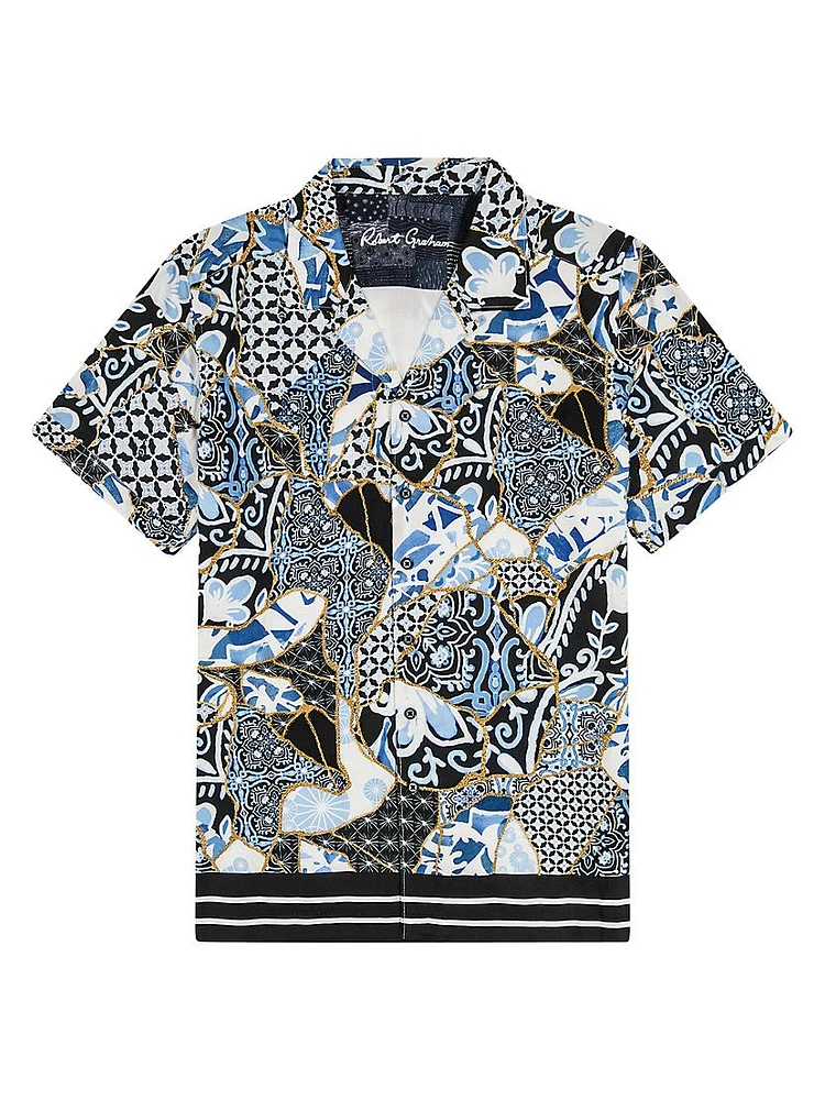 Kintsugi Printed Button-Front Shirt