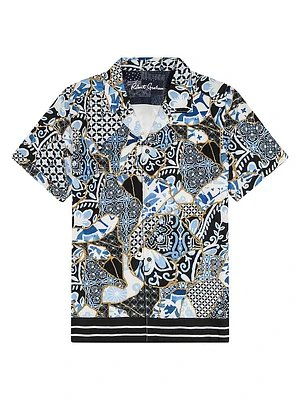 Kintsugi Printed Button-Front Shirt