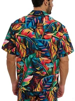 Toucan Printed Button-Front Shirt