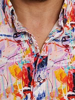 Ledger Printed Button-Front Shirt