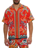 Taj Printed Button-Front Shirt