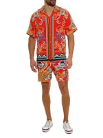 Taj Printed Button-Front Shirt