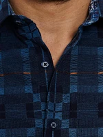 Aizome Plaid Cotton Shirt