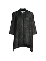 Sequin Mesh Swing Cardigan