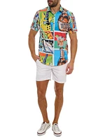 Fiesta De Verano Graphic Button-Front Shirt