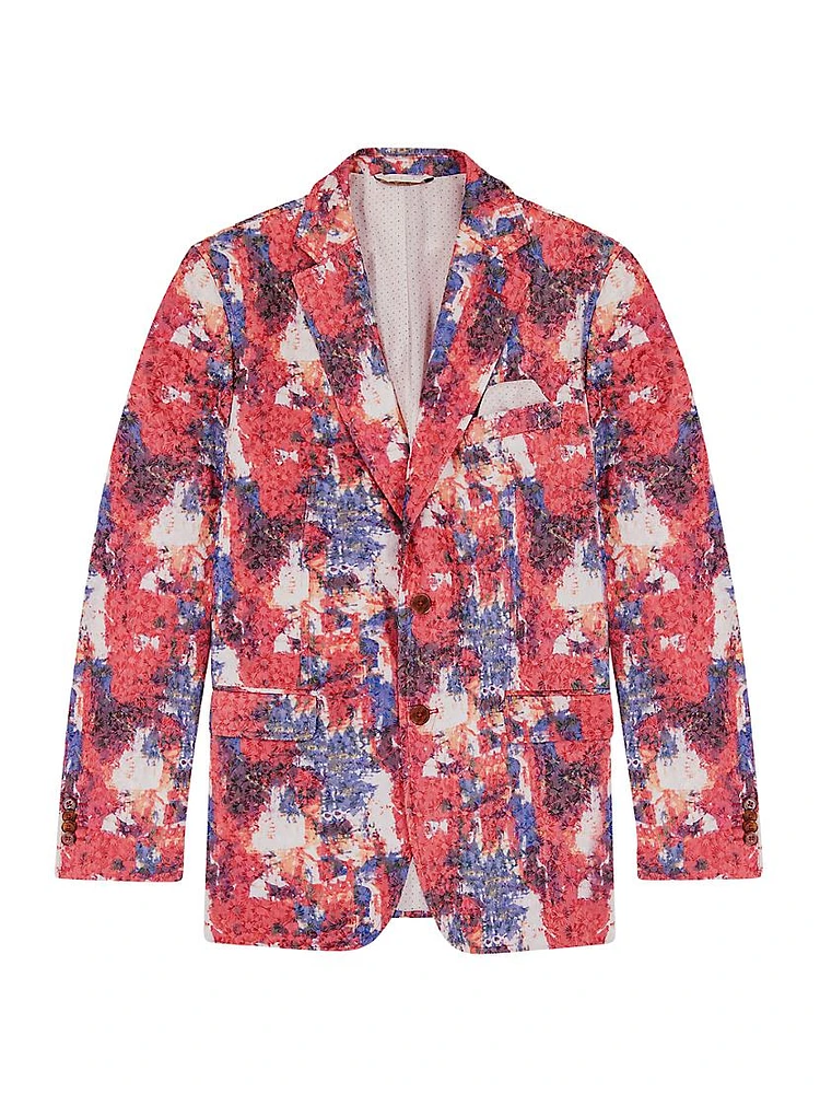 Eagan Floral Cotton-Blend Two-Button Sport Coat