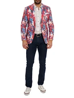 Eagan Floral Cotton-Blend Two-Button Sport Coat