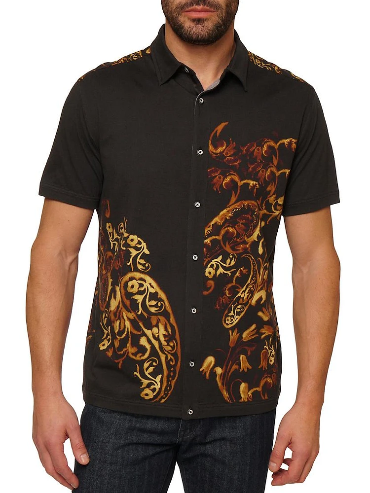 Hadrian Paisley Cotton Shirt