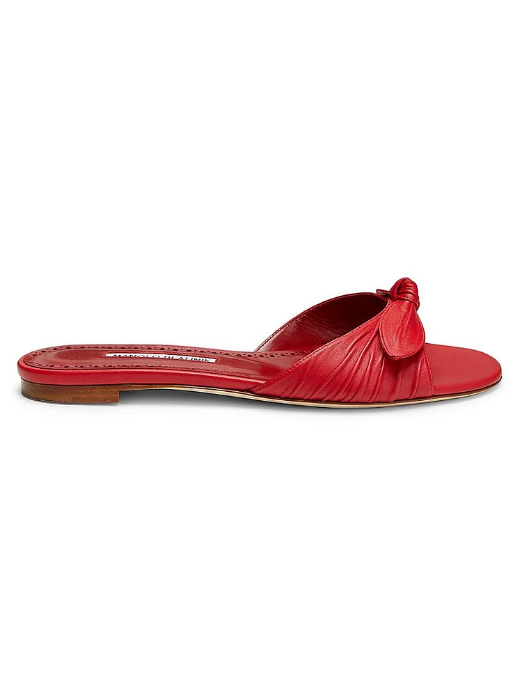 Lollo Knotted Leather Flats