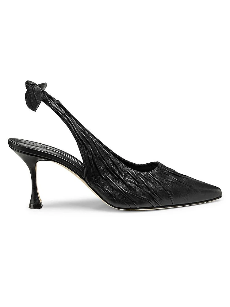 Pelagalo 70MM Leather Slingback Pumps