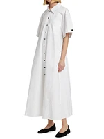 Cotton Poplin A-Line Shirtdress