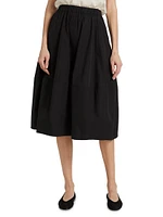 Bubble Cotton Poplin Skirt