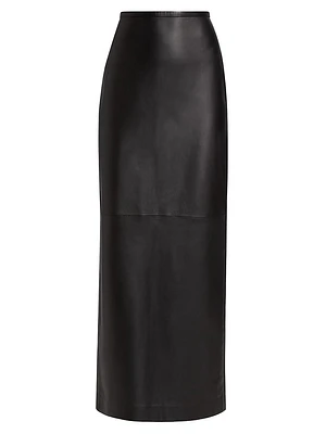 Leather Pencil Maxi Skirt