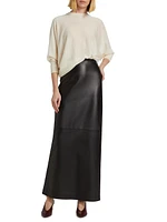 Leather Pencil Maxi Skirt