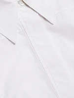 Cotton Poplin Tie-Waist Shirtdress