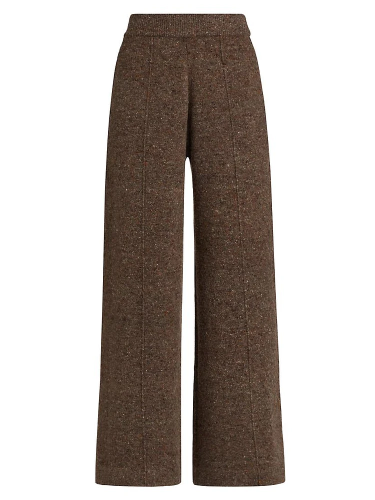 Wool-Cashmere Wide-Leg Pants